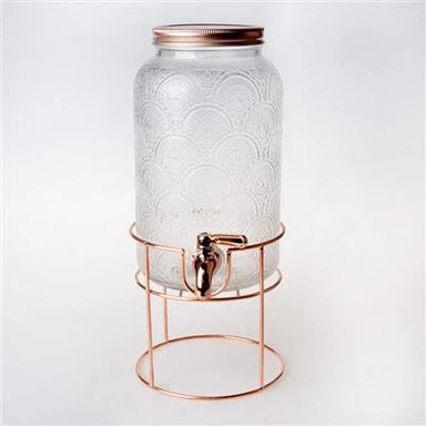 Stakleni dozator za piće sa postoljem