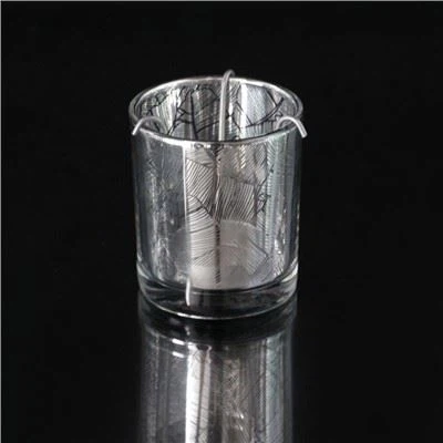 Stakleni galvanizirani svijećnjak Držač željeza