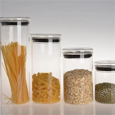 Staklene staklenke sa staklenim poklopcima