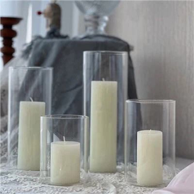 Visoko borosilikatni cilindrični svijećnjak za vazu