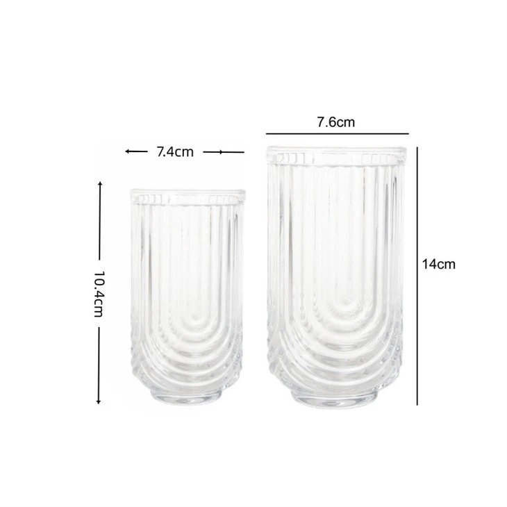 U-Shape Striped Glass Tumbler suppliers
