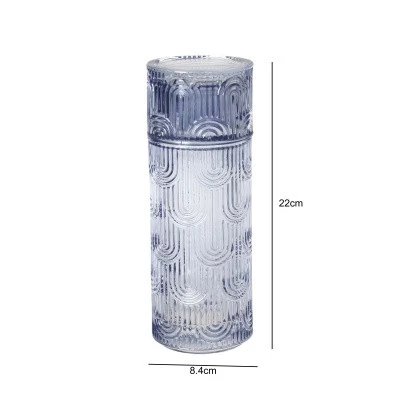 U-Shaped Textured Glass Stackable Cup & Pot Set factory